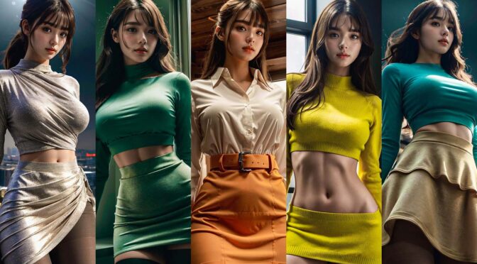 【AI美女圖鑑】No.727 Model Yuna Scarlett – OL Suits 美爆乳制服時尚女郎 [50P 10M]