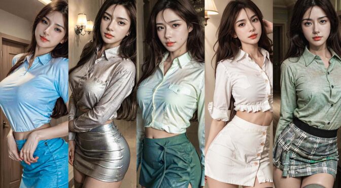 【AI美女圖鑑】No.735 Model Suzy – Office Lady 着衣巨乳性感OL [50P 11M]