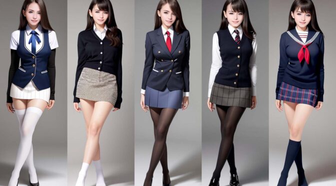 【AI Generation】10 BEST Japanese JK Unifrom Prompts 10個日本女子校生制服提示詞